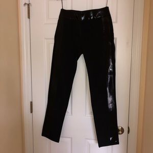 Les Chiffoniers Rubberized Stripe black pant XS